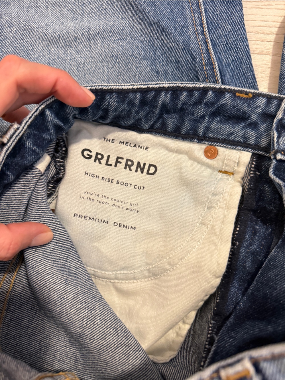 GRLFRND Melanie High Rise Boot Cut Jeans in Los Feliz - Picture 6 of 6